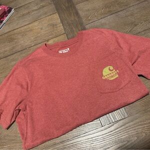 Carhartt Brick Red Relaxed Fit Tee